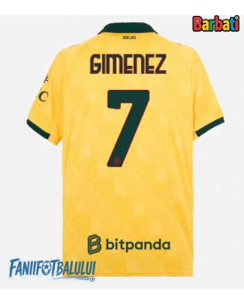 AC Milan Santiago Gimenez #7 Tricou Fotbal Replică 2025-26 Barbati Treilea